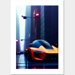 Futuristic car Posters and Art